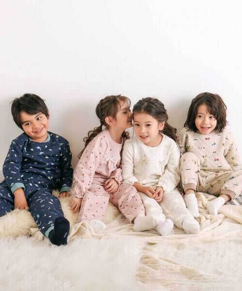 SLAP SLIP / スラップ スリップ ルームウェア | 【スララク/腹巻き一体型】みんな快眠！長袖みんみんキルティングパジャマ 上下セット(80~130cm) | 詳細19