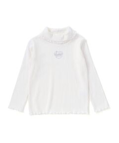 SLAP SLIP / スラップ スリップ Tシャツ | レースハイネックハート刺しゅうトップス(80~130cm)