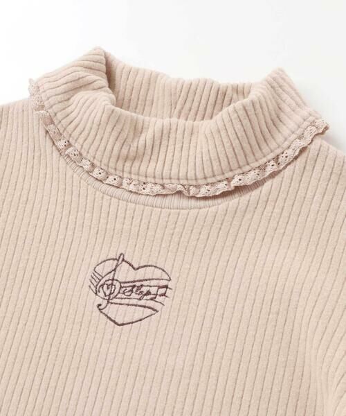 SLAP SLIP / スラップ スリップ Tシャツ | レースハイネックハート刺しゅうトップス(80~130cm) | 詳細5
