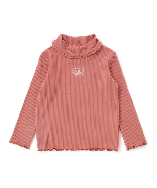 SLAP SLIP / スラップ スリップ Tシャツ | レースハイネックハート刺しゅうトップス(80~130cm) | 詳細15