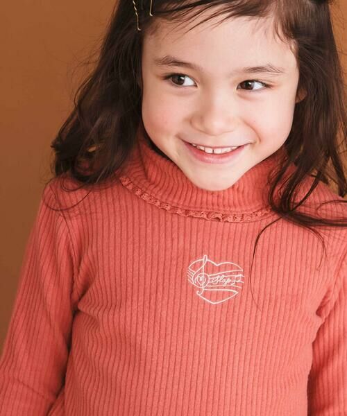 SLAP SLIP / スラップ スリップ Tシャツ | レースハイネックハート刺しゅうトップス(80~130cm) | 詳細14