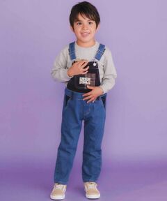 SLAP SLIP / スラップ スリップ サロペット・オールインワン | デニムツイルコーデュロイチェック切り替えサロペット(80~120cm)