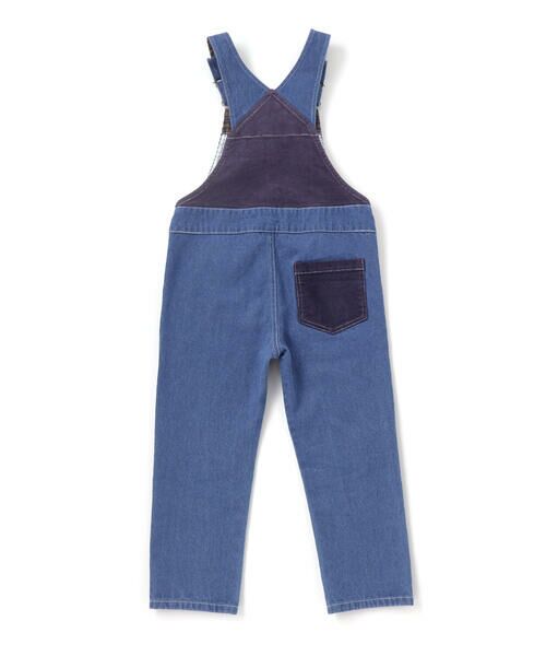 SLAP SLIP / スラップ スリップ サロペット・オールインワン | デニムツイルコーデュロイチェック切り替えサロペット(80~120cm) | 詳細4