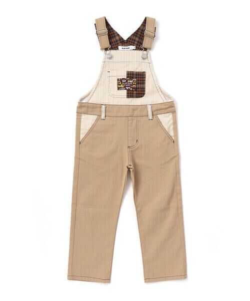 SLAP SLIP / スラップ スリップ サロペット・オールインワン | デニムツイルコーデュロイチェック切り替えサロペット(80~120cm) | 詳細15