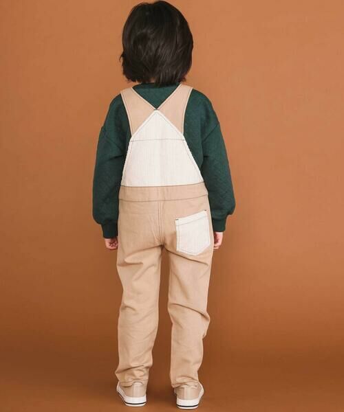 SLAP SLIP / スラップ スリップ サロペット・オールインワン | デニムツイルコーデュロイチェック切り替えサロペット(80~120cm) | 詳細14