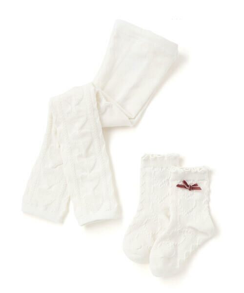 SLAP SLIP / スラップ スリップ レギンス・スパッツ | ハート柄レギンス＆ソックス2点セット(70~130cm) | 詳細3