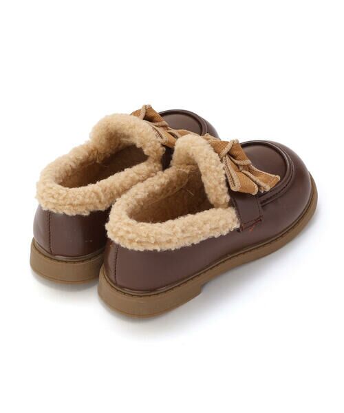 SLAP SLIP / スラップ スリップ スニーカー | リボン付きあったか中ボアローファー(15~18cm) | 詳細6