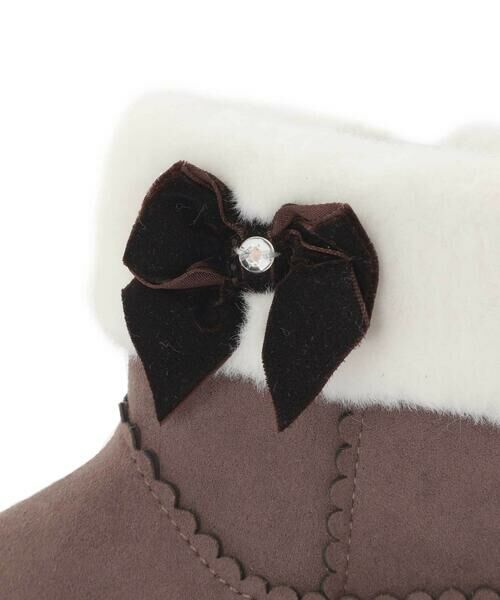 SLAP SLIP / スラップ スリップ ブーツ(ショート丈) | 切り替えスカラップリボンビジュームートンブーツ(15~20cm) | 詳細4