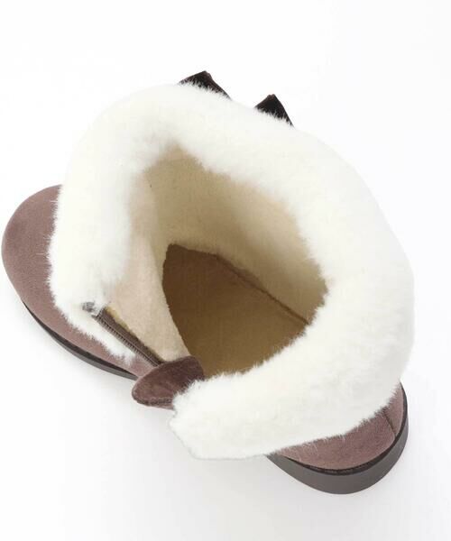 SLAP SLIP / スラップ スリップ ブーツ(ショート丈) | 切り替えスカラップリボンビジュームートンブーツ(15~20cm) | 詳細6