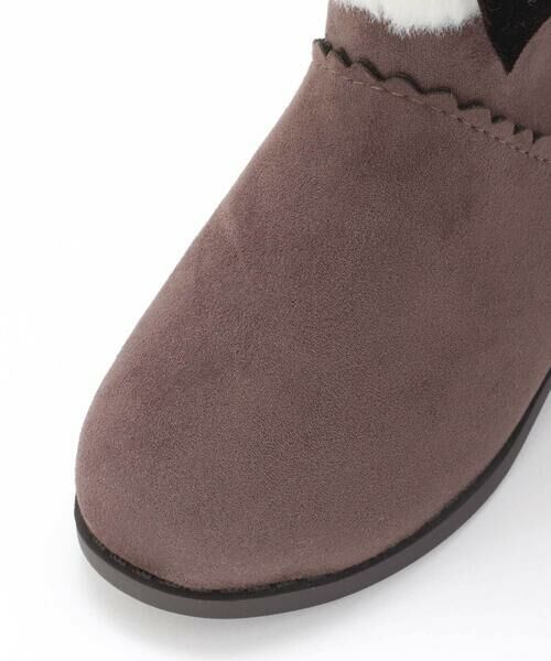 SLAP SLIP / スラップ スリップ ブーツ(ショート丈) | 切り替えスカラップリボンビジュームートンブーツ(15~20cm) | 詳細7