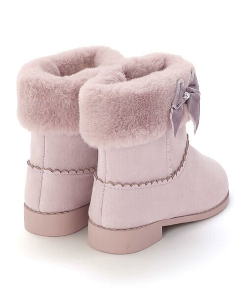 SLAP SLIP / スラップ スリップ ブーツ(ショート丈) | 切り替えスカラップリボンビジュームートンブーツ(15~20cm) | 詳細10