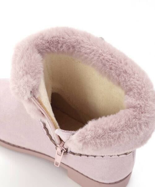 SLAP SLIP / スラップ スリップ ブーツ(ショート丈) | 切り替えスカラップリボンビジュームートンブーツ(15~20cm) | 詳細12