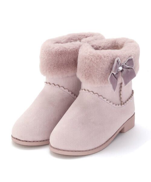 SLAP SLIP / スラップ スリップ ブーツ(ショート丈) | 切り替えスカラップリボンビジュームートンブーツ(15~20cm) | 詳細9