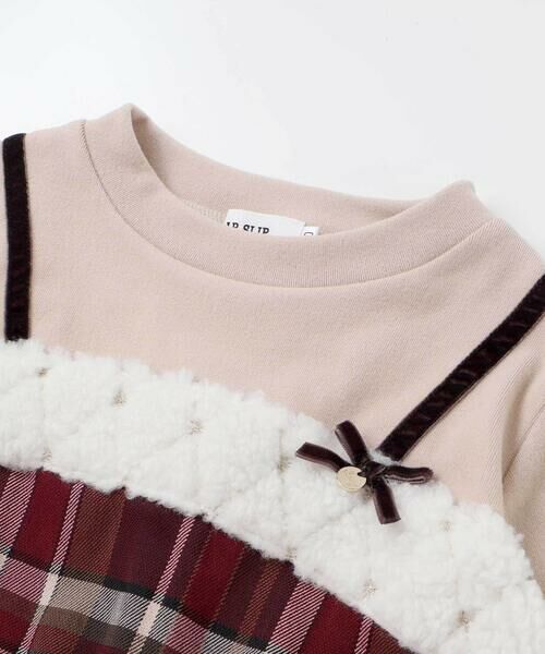 SLAP SLIP / スラップ スリップ ミニ丈・ひざ丈ワンピース | 【お揃い】キラキラ刺しゅうボアドッキングワンピース(80~130cm) | 詳細10