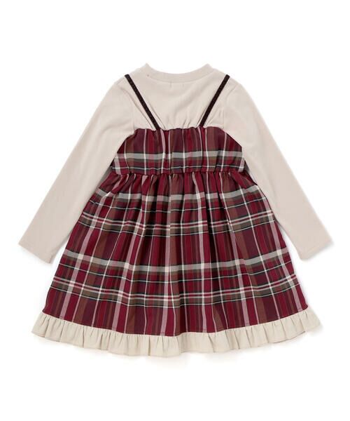 SLAP SLIP / スラップ スリップ ミニ丈・ひざ丈ワンピース | 【お揃い】キラキラ刺しゅうボアドッキングワンピース(80~130cm) | 詳細9