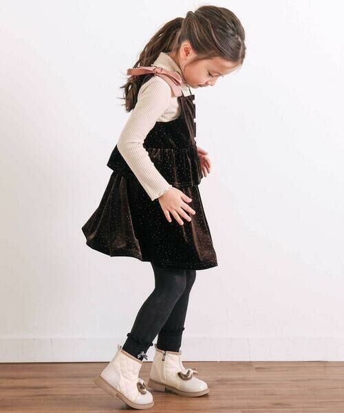 SLAP SLIP / スラップ スリップ その他トップス | きらめくラメドットベロアビスチェセットアップ(90~130cm) | 詳細2