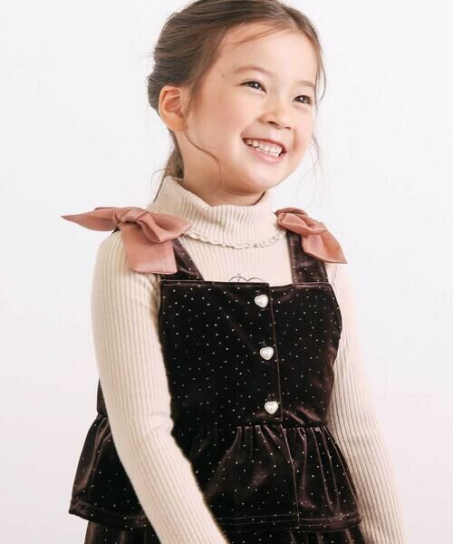 SLAP SLIP / スラップ スリップ その他トップス | きらめくラメドットベロアビスチェセットアップ(90~130cm) | 詳細7