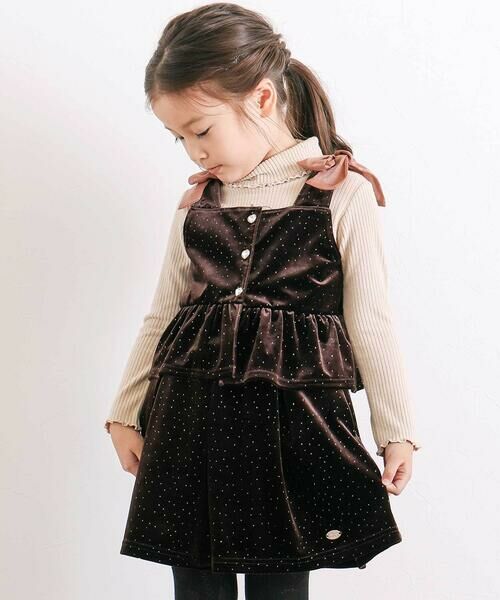 SLAP SLIP / スラップ スリップ その他トップス | きらめくラメドットベロアビスチェセットアップ(90~130cm) | 詳細9