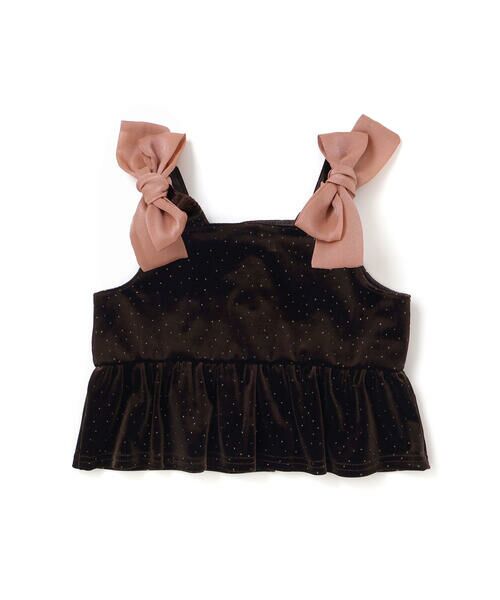 SLAP SLIP / スラップ スリップ その他トップス | きらめくラメドットベロアビスチェセットアップ(90~130cm) | 詳細4