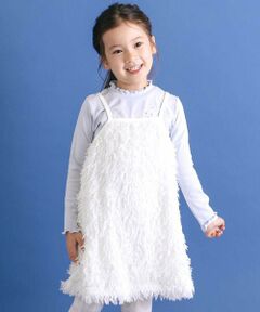 SLAP SLIP / スラップ スリップ その他トップス | キラキラモチーフ長袖Tシャツ+ファーキャミワンピセット(90~130cm)