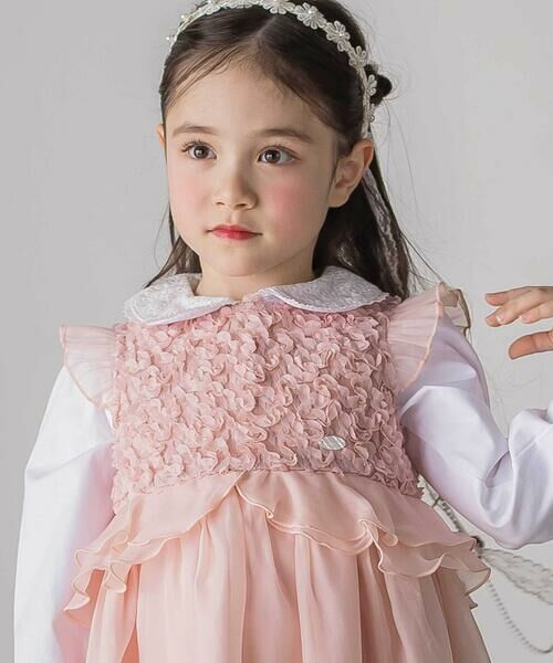 SLAP SLIP / スラップ スリップ ミニ丈・ひざ丈ワンピース | ふわふわオーガンジーフリルリボンペプラムドレス風ジャンパースカート(90~130cm) | 詳細20