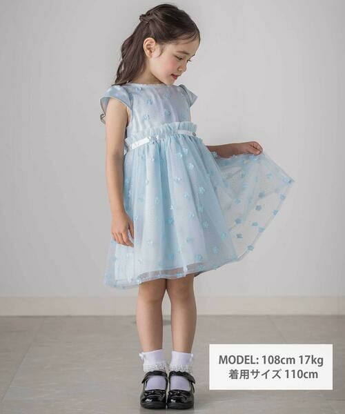 SLAP SLIP / スラップ スリップ ミニ丈・ひざ丈ワンピース | お花チュールワンピース(110~130cm) | 詳細1