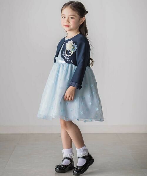 SLAP SLIP / スラップ スリップ ミニ丈・ひざ丈ワンピース | お花チュールワンピース(110~130cm) | 詳細3