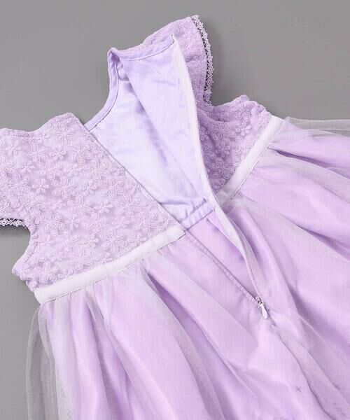 SLAP SLIP / スラップ スリップ ミニ丈・ひざ丈ワンピース | 花レースフェミニンモチーフ刺しゅう裾スカラップジャンパースカート(110~130cm) | 詳細10