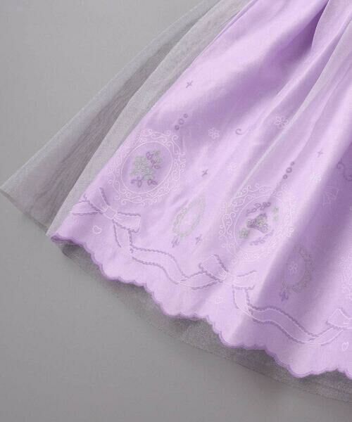 SLAP SLIP / スラップ スリップ ミニ丈・ひざ丈ワンピース | 花レースフェミニンモチーフ刺しゅう裾スカラップジャンパースカート(110~130cm) | 詳細11
