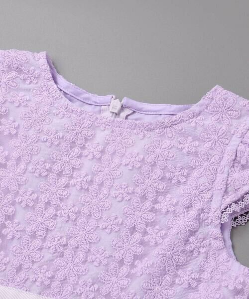 SLAP SLIP / スラップ スリップ ミニ丈・ひざ丈ワンピース | 花レースフェミニンモチーフ刺しゅう裾スカラップジャンパースカート(110~130cm) | 詳細6