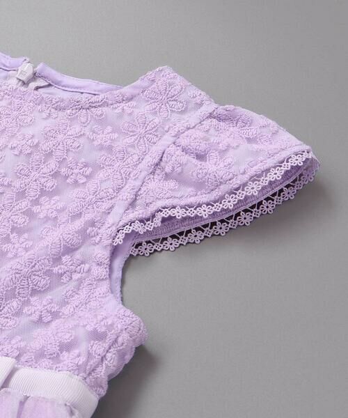 SLAP SLIP / スラップ スリップ ミニ丈・ひざ丈ワンピース | 花レースフェミニンモチーフ刺しゅう裾スカラップジャンパースカート(110~130cm) | 詳細7