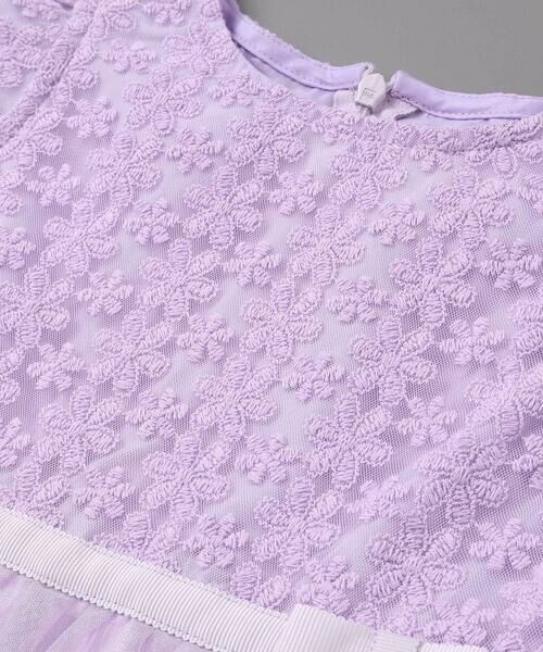SLAP SLIP / スラップ スリップ ミニ丈・ひざ丈ワンピース | 花レースフェミニンモチーフ刺しゅう裾スカラップジャンパースカート(110~130cm) | 詳細8