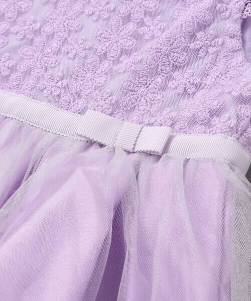 SLAP SLIP / スラップ スリップ ミニ丈・ひざ丈ワンピース | 花レースフェミニンモチーフ刺しゅう裾スカラップジャンパースカート(110~130cm) | 詳細9