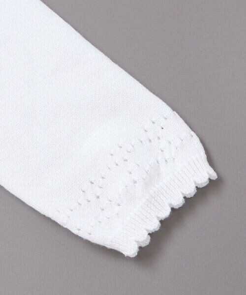 SLAP SLIP / スラップ スリップ カーディガン・ボレロ | 縁スカラップパール調ボタンニットカーディガン(110~130cm) | 詳細10