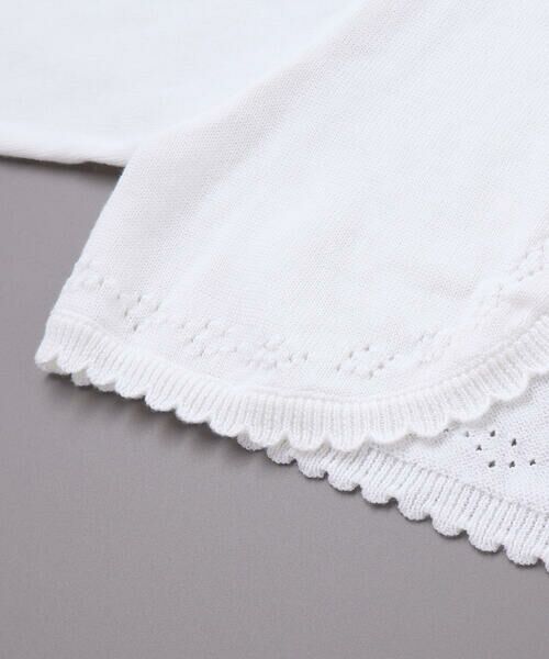 SLAP SLIP / スラップ スリップ カーディガン・ボレロ | 縁スカラップパール調ボタンニットカーディガン(110~130cm) | 詳細11