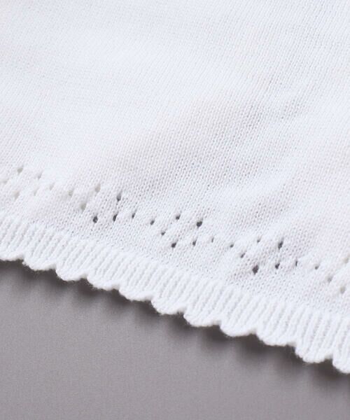 SLAP SLIP / スラップ スリップ カーディガン・ボレロ | 縁スカラップパール調ボタンニットカーディガン(110~130cm) | 詳細12