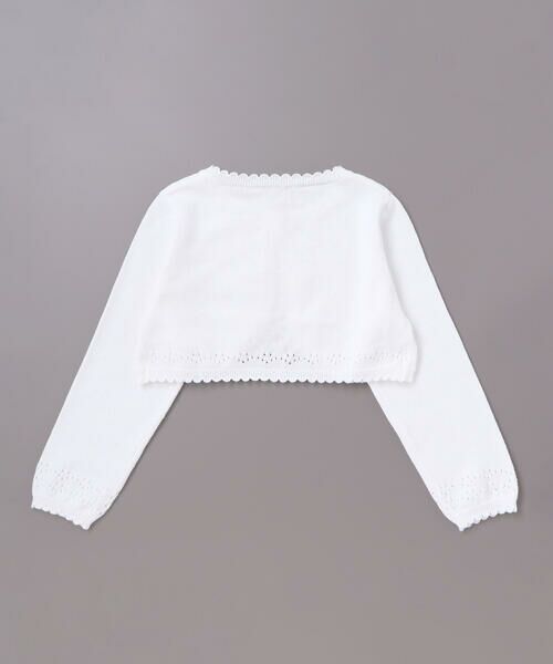 SLAP SLIP / スラップ スリップ カーディガン・ボレロ | 縁スカラップパール調ボタンニットカーディガン(110~130cm) | 詳細7