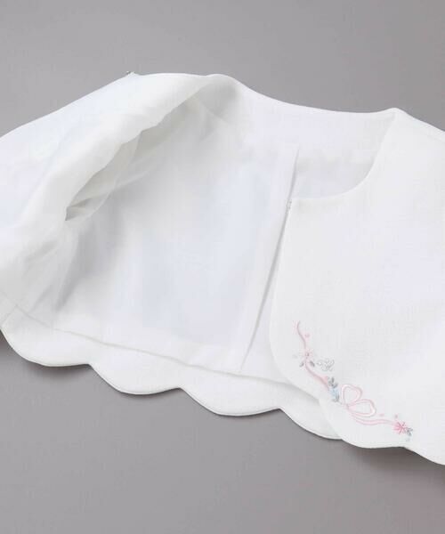 SLAP SLIP / スラップ スリップ ノーカラージャケット | 袖折り返しレース刺しゅう裾スカラップボレロ(110~130cm) | 詳細11