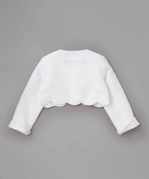 SLAP SLIP / スラップ スリップ ノーカラージャケット | 袖折り返しレース刺しゅう裾スカラップボレロ(110~130cm) | 詳細3