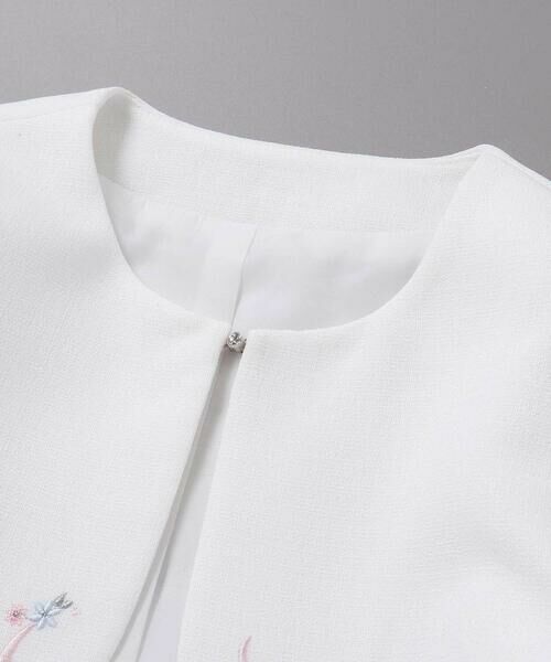 SLAP SLIP / スラップ スリップ ノーカラージャケット | 袖折り返しレース刺しゅう裾スカラップボレロ(110~130cm) | 詳細4