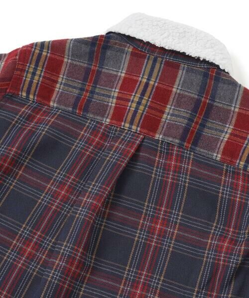 SLAP SLIP / スラップ スリップ シャツ・ブラウス | 【お揃い】もこもこボア襟切り替えチェックシャツ(90~130cm) | 詳細10