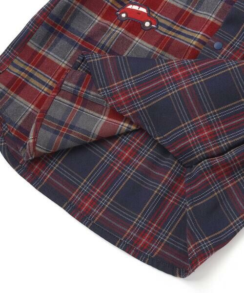 SLAP SLIP / スラップ スリップ シャツ・ブラウス | 【お揃い】もこもこボア襟切り替えチェックシャツ(90~130cm) | 詳細11