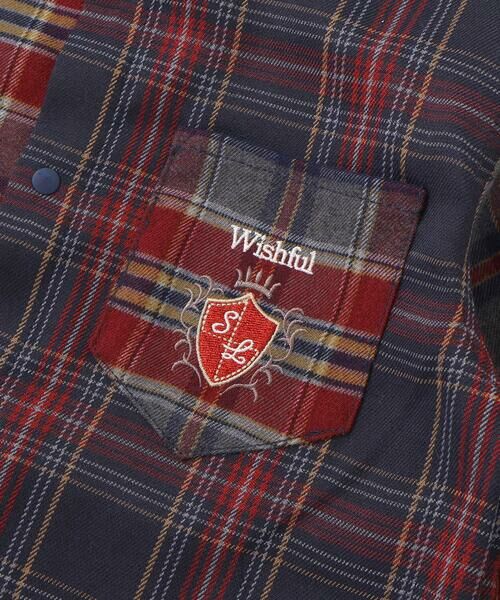 SLAP SLIP / スラップ スリップ シャツ・ブラウス | 【お揃い】もこもこボア襟切り替えチェックシャツ(90~130cm) | 詳細6