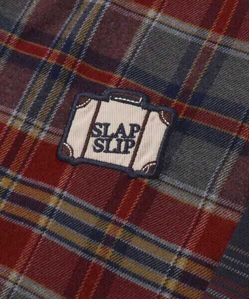 SLAP SLIP / スラップ スリップ シャツ・ブラウス | 【お揃い】もこもこボア襟切り替えチェックシャツ(90~130cm) | 詳細8