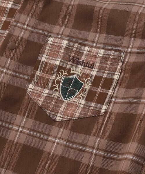 SLAP SLIP / スラップ スリップ シャツ・ブラウス | 【お揃い】もこもこボア襟切り替えチェックシャツ(90~130cm) | 詳細15