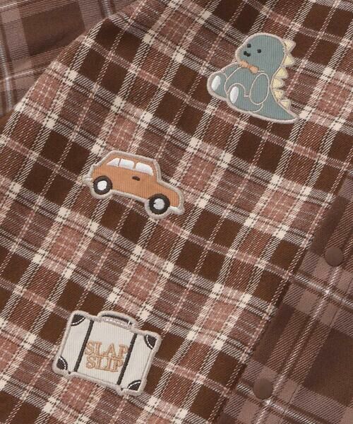 SLAP SLIP / スラップ スリップ シャツ・ブラウス | 【お揃い】もこもこボア襟切り替えチェックシャツ(90~130cm) | 詳細16