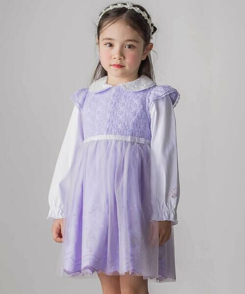 SLAP SLIP / スラップ スリップ シャツ・ブラウス | レース襟キラキラお花ボタンキャンディスリーブブラウス(110~130cm) | 詳細3