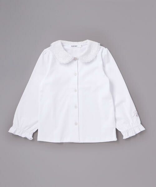 SLAP SLIP / スラップ スリップ シャツ・ブラウス | レース襟キラキラお花ボタンキャンディスリーブブラウス(110~130cm) | 詳細4