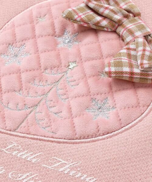 SLAP SLIP / スラップ スリップ スウェット | イチゴチェリーパッチ刺しゅうリボン付き裾ボアトレーナー(80~130cm) | 詳細11