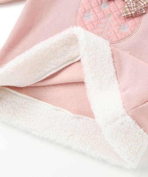 SLAP SLIP / スラップ スリップ スウェット | イチゴチェリーパッチ刺しゅうリボン付き裾ボアトレーナー(80~130cm) | 詳細14